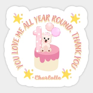 happy birthday child first year Sticker